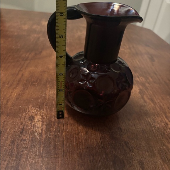 Clevenger Brothers Purple Glass Pitcher with Star and Moon Design - Picture 5 of 5